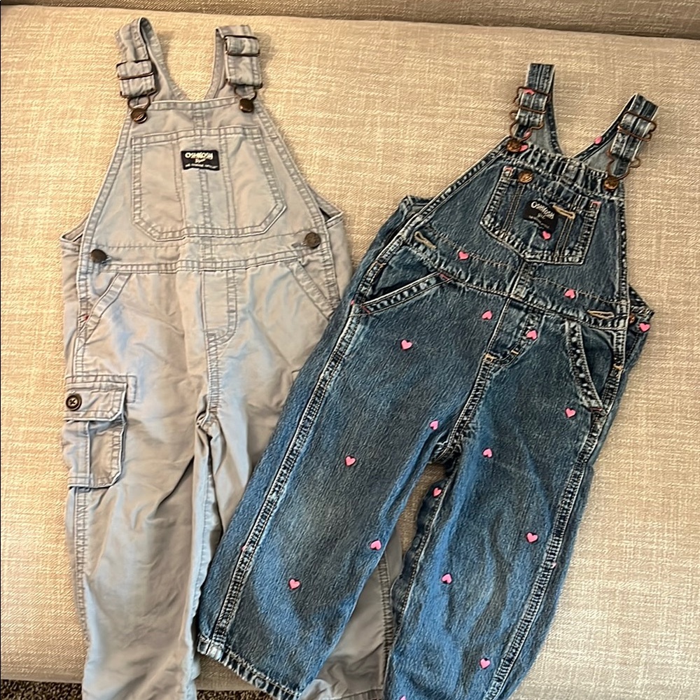 OshKosh B'gosh Kids Denim and Gray Overalls